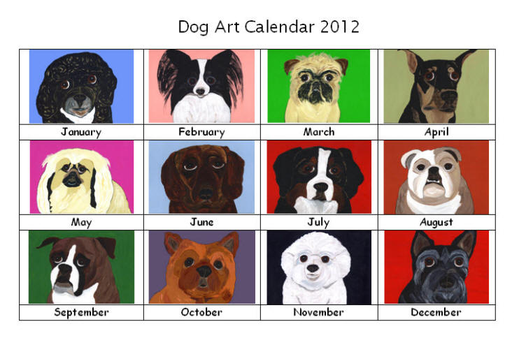 Dog Art Calendar 2012 - Preview