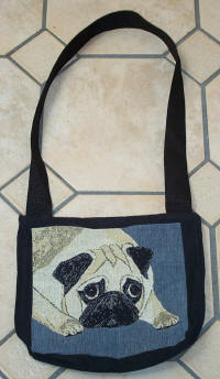 Fawn Pug side of Purse