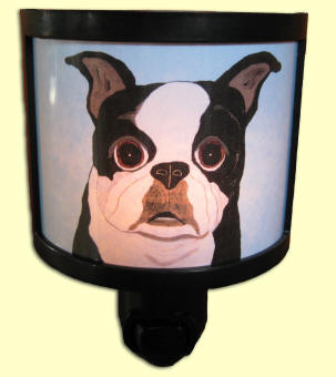 Night Light off - Boston Terrier