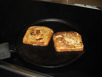 Place them on a greased pan and cook until brown.
