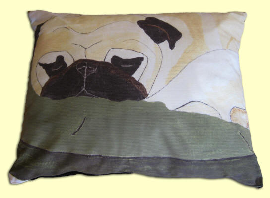 Shown: 24 x 30 Dog Bed - Pug Design A14
