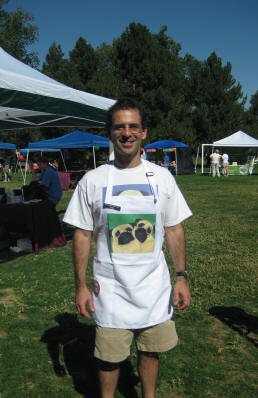 Fred wearing his apron - Pug Design A67