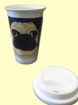 Hot & Cold Cup with Lid - Pug Design A44