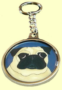 Key Chain - Pug Design A44