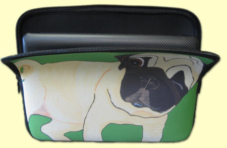 Open Laptop Cover - Pug Design A77