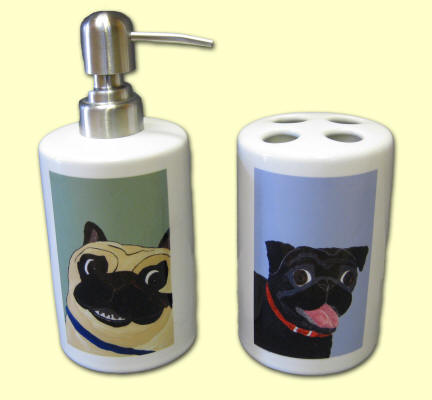 Bathroom Set - Pug Designs A45 & A15