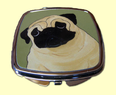 Compact Mirror - Pug Design A46
