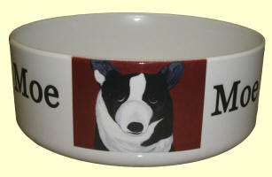 Personalized Dog Bowl  - Corgi