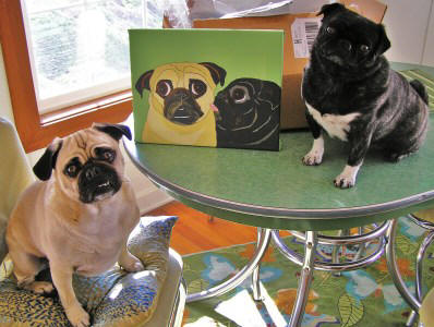 Stella and Gunther love their A69 canvas (11 x 14)