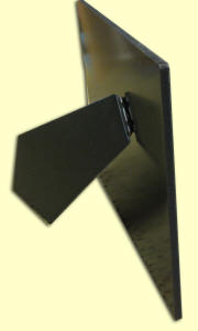 Easel attached for easy display.