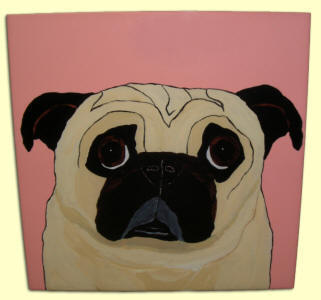 Ceramic Tile - Pug Design A59