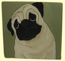 8 x 8 Ceramic Tile - Pug Design A46