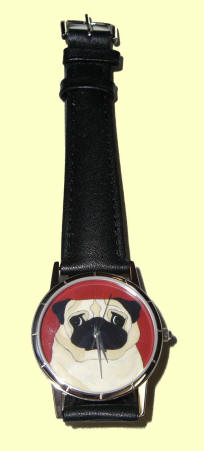 Men's Watch -  1 1/4" Face - Pug Design A31