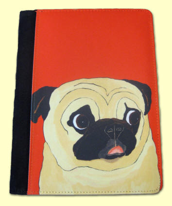 Medium Note Pad Cover - Pug Design A61