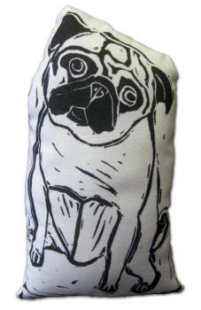 Pug Stamp Art Doll