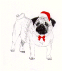 (H2) Holiday Pencil Pug