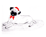 (H6) Holiday Pencil Pug