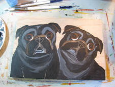 The painting process of Pug A66